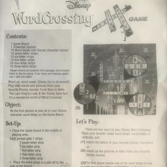 Vintage Mattel/Disney Word Crossing Board Game 2000 - Picture 9 of 12